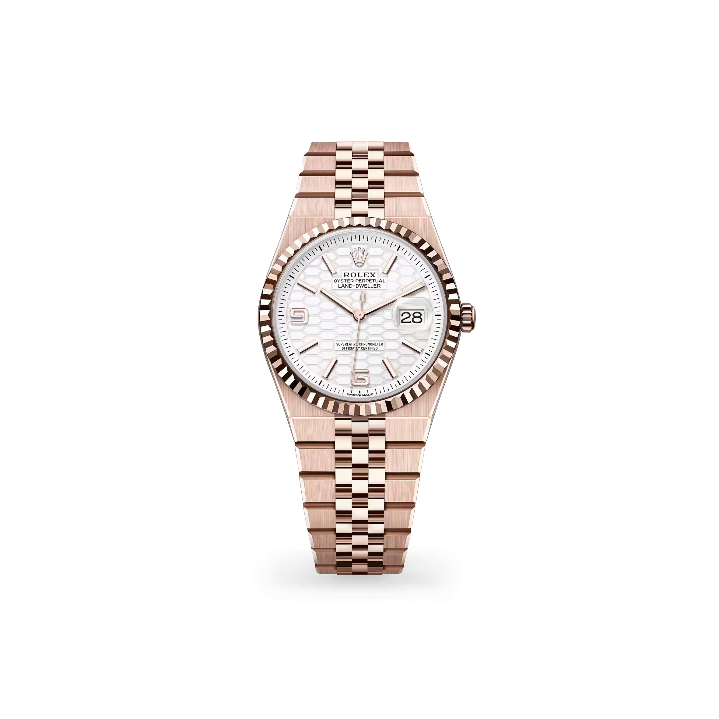 ROLEX LAND-DWELLER 36 OYSTER, 36 MM, EVEROSE GOLD 127235